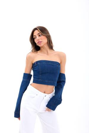 Jeans Crop - Blue - Brand: Fame - Women's Clothing Wholesale - Globality Store