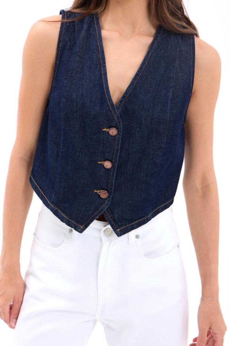 Denim Vest - Blue
