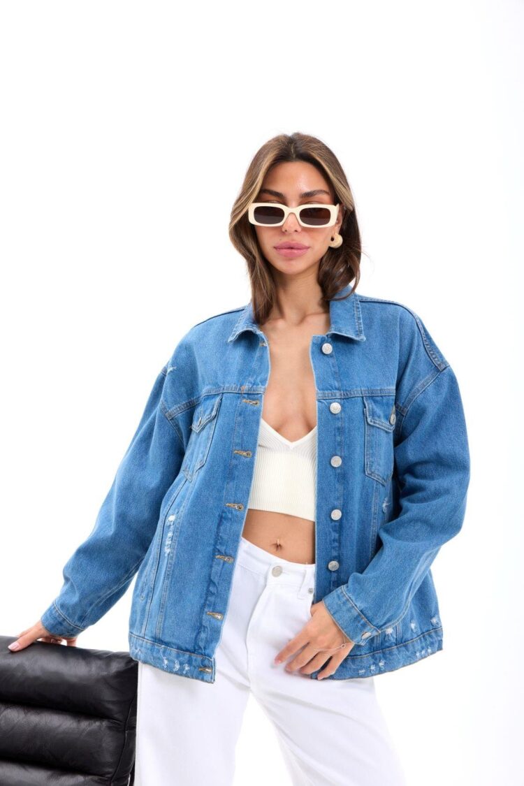 Denim Jacket - Brand: Fame - Women's Clothing Wholesale - Globality Store