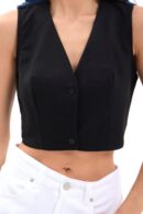 Vest - Black - Brand: Fame - Women's Clothing Wholesale - Globality Store