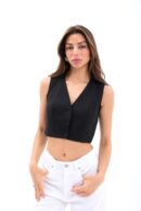 Vest - Black - Brand: Fame - Women's Clothing Wholesale - Globality Store