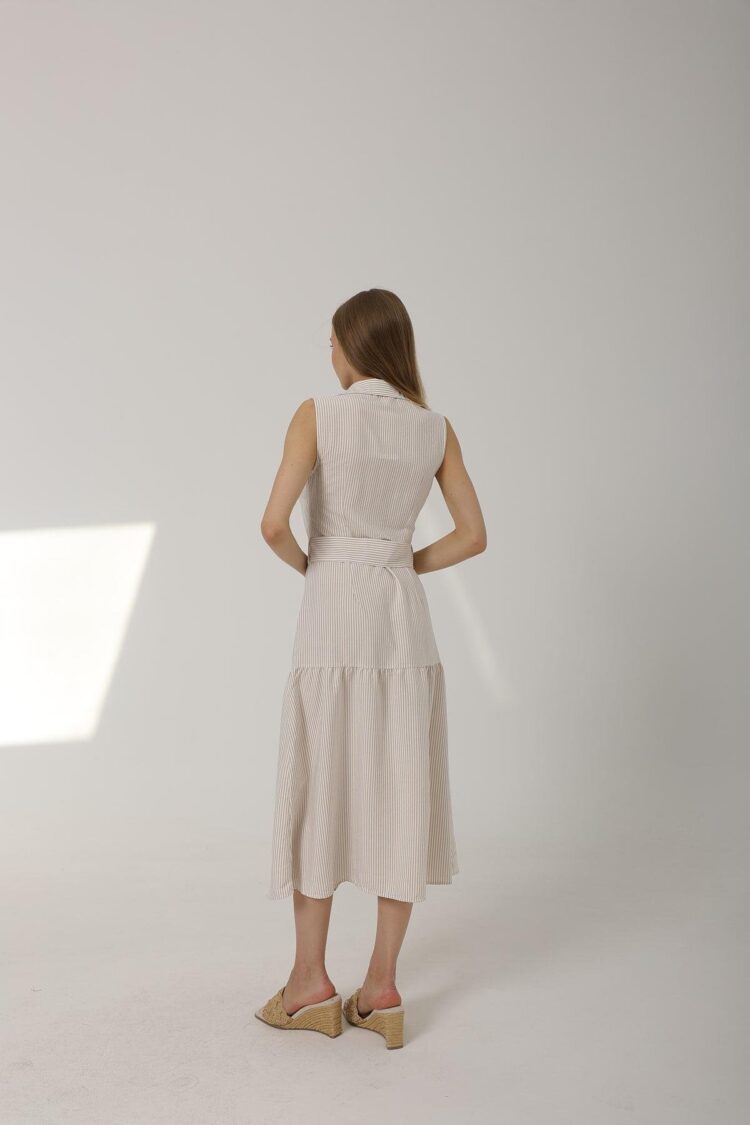 Striped Dress With Belt
