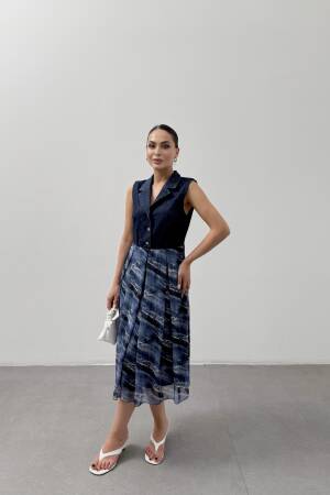 Men's Collar Chiffon Skirt Denim Dress - Brand: STEPS - Women's Clothing Wholesale - Globality Store