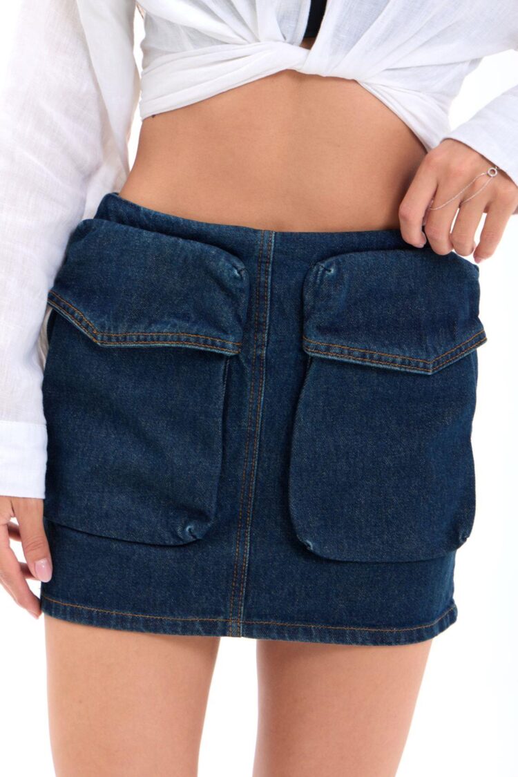 Denim Skirt - Blue