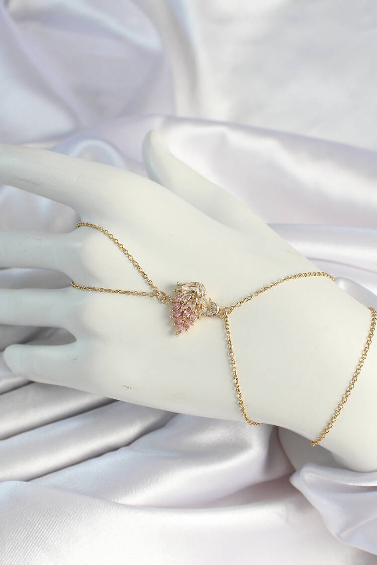 316l Steel Gold Color Zircon Stone Swan Figured Shakhmeran - Brand: Ebijuteri - Women's Clothing Wholesale - Globality Store