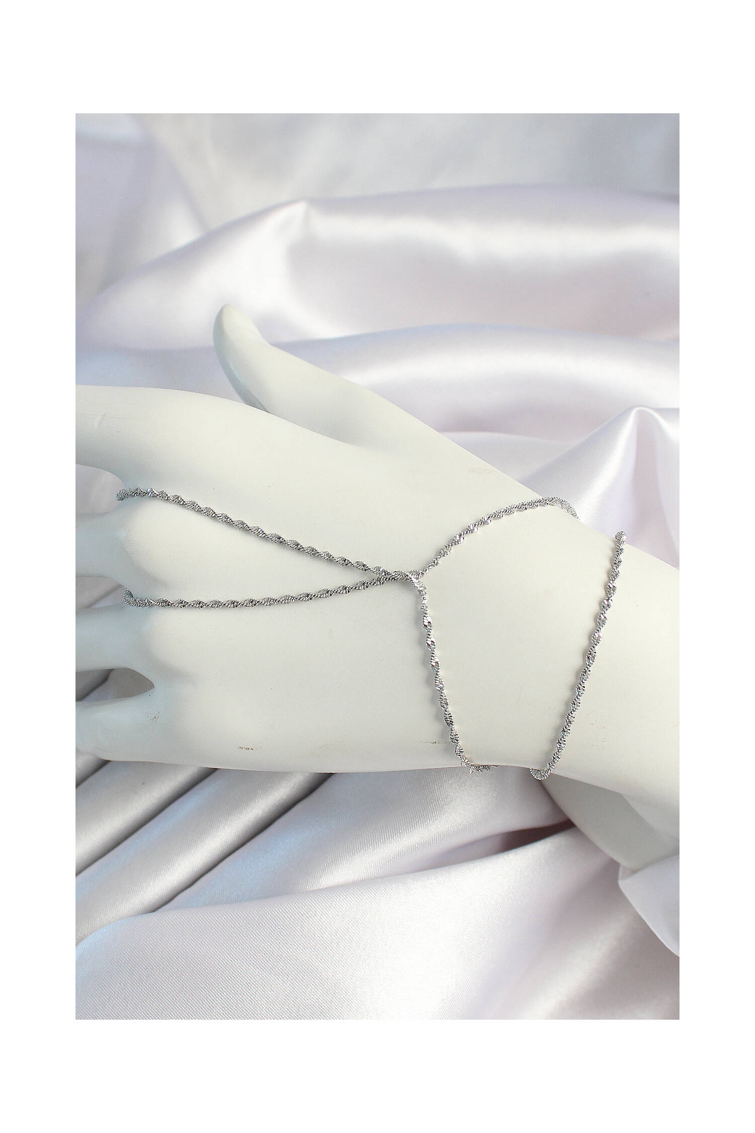 Brass Silver Color Auger Chain Shakhmeran - Brand: Ebijuteri - Women's Clothing Wholesale - Globality Store