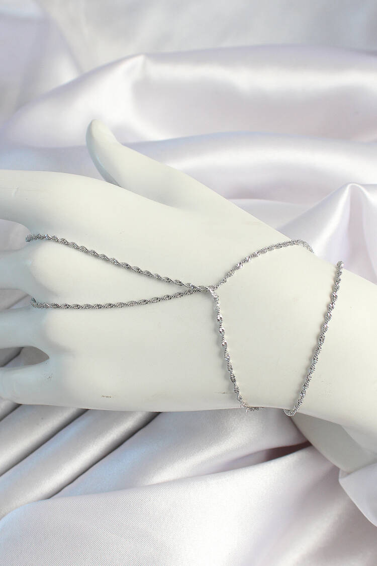 Brass Silver Color Auger Chain Shakhmeran - Brand: Ebijuteri - Women's Clothing Wholesale - Globality Store