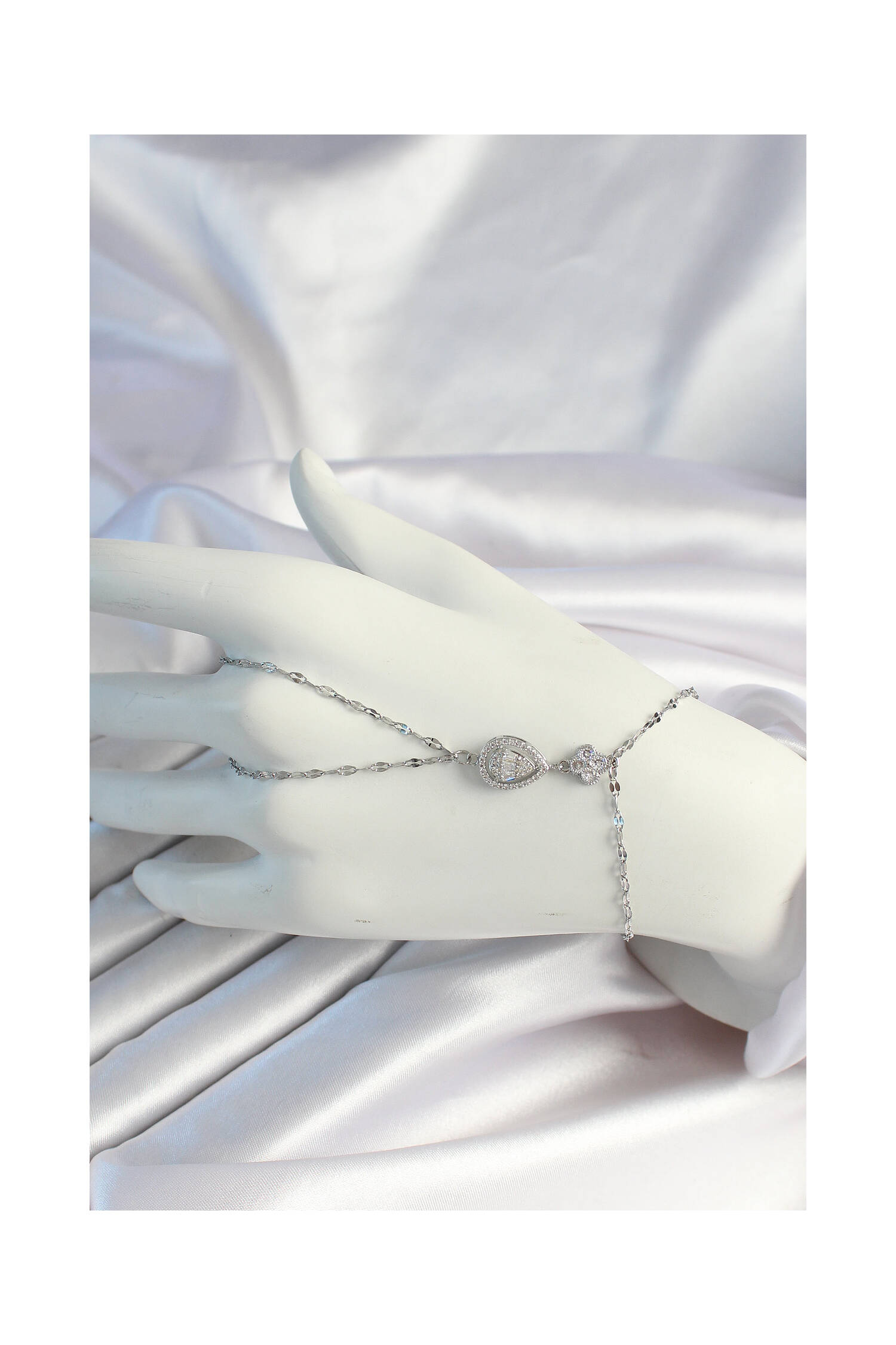 316l Steel Chain Silver Color Zircon Stone Shakhmeran - Brand: Ebijuteri - Women's Clothing Wholesale - Globality Store