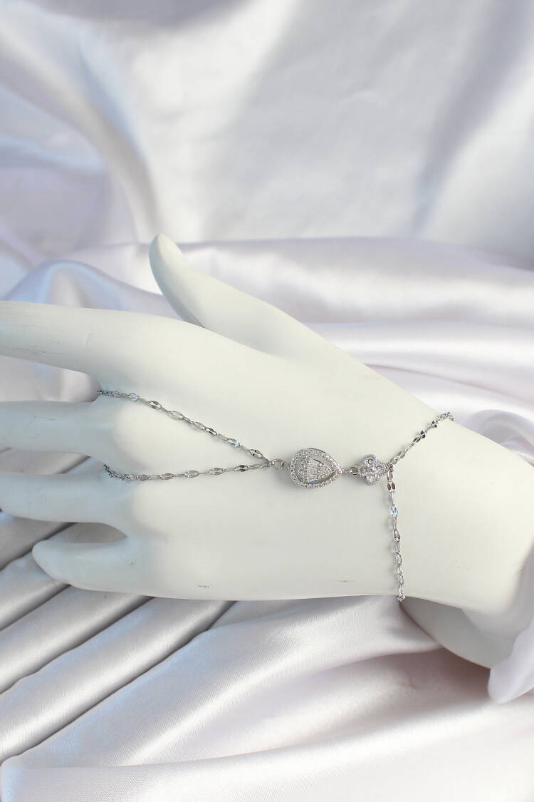 316l Steel Chain Silver Color Zircon Stone Shakhmeran - Brand: Ebijuteri - Women's Clothing Wholesale - Globality Store