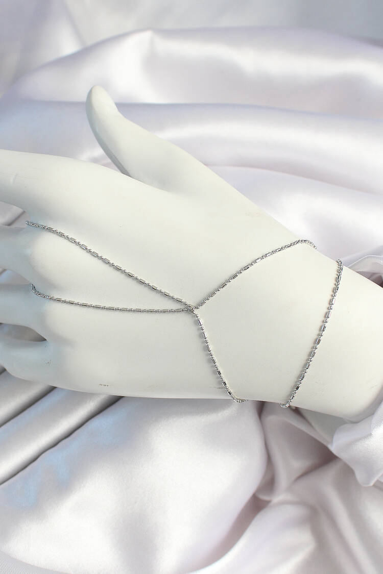 Brass Silver Color Chain Shakhmeran - Brand: Ebijuteri - Women's Clothing Wholesale - Globality Store