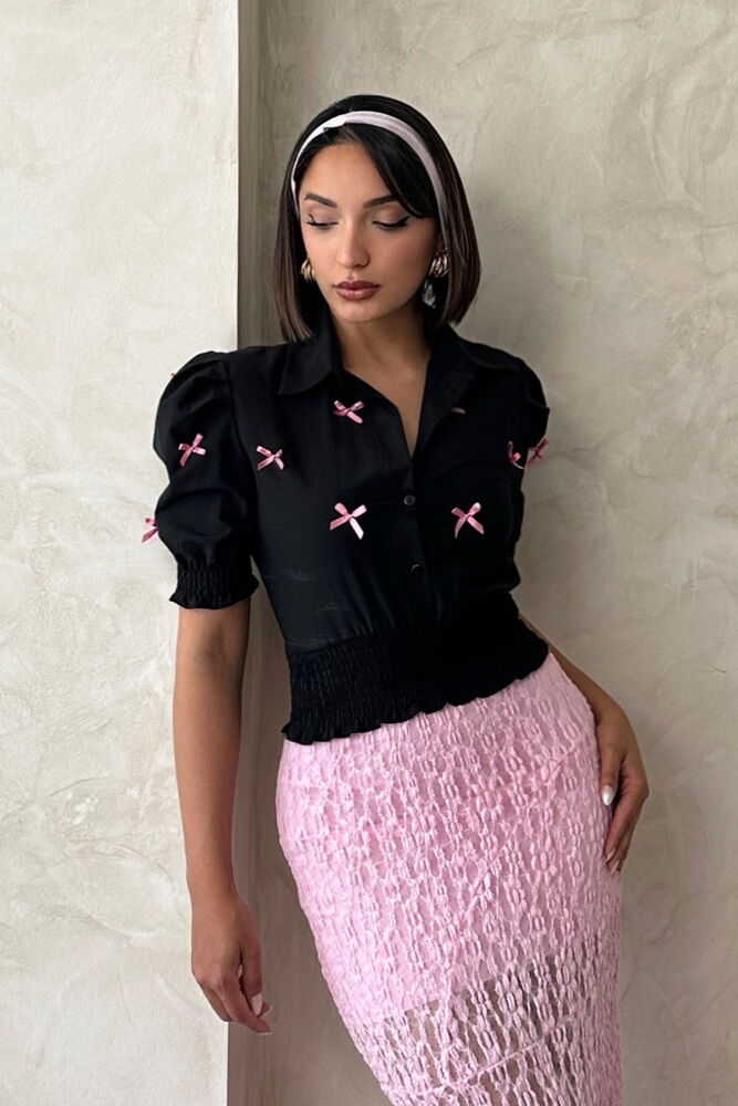 D1779 Sleeve-Length Skirt Buttoned Shirt - Brand: Topshow - Women's Clothing Wholesale - Globality Store