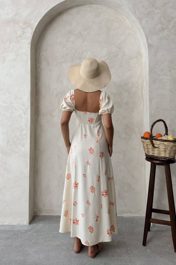 Embroidered Linen Dress