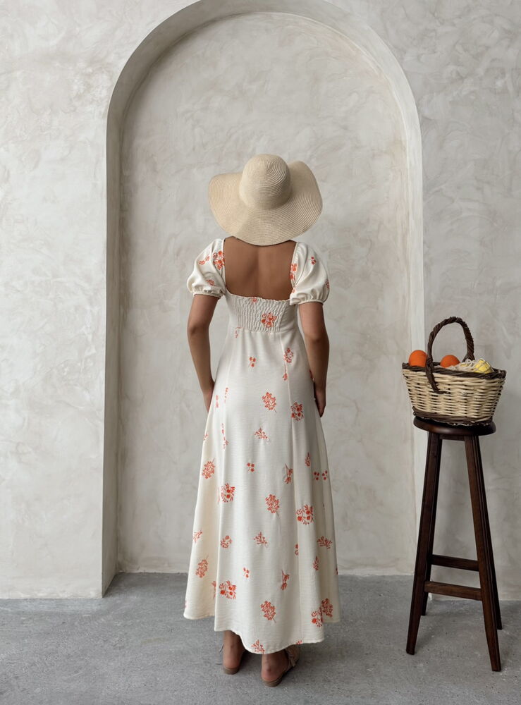 Embroidered Linen Dress