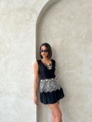 Embroidered Sleeveless Blouse -Stone - Brand: Topshow - Women's Clothing Wholesale - Globality Store