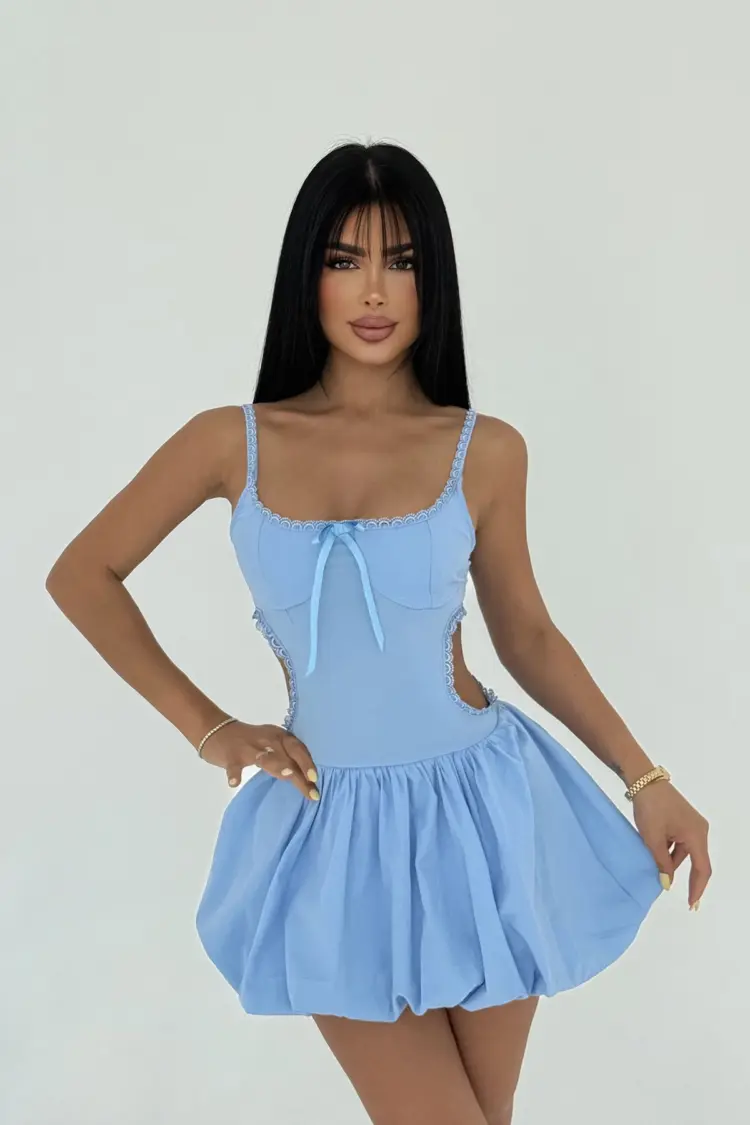 Strap Mini Dress - Brand: EYYO ATELIER - Women's Clothing Wholesale - Globality Store