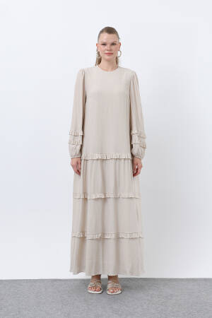 Women's Ruffle Detailed Dress - Brand: Puane - Women's Clothing Wholesale - Globality Store