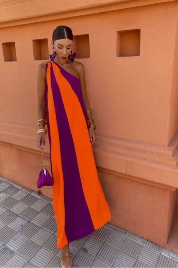 Double Color Dress