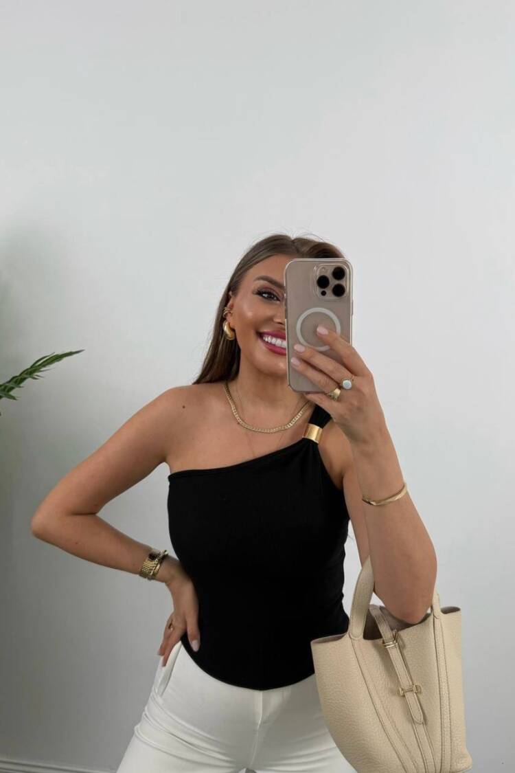One Shoulder Blouse - Brand: Fiori - Women's Clothing Wholesale - Globality Store