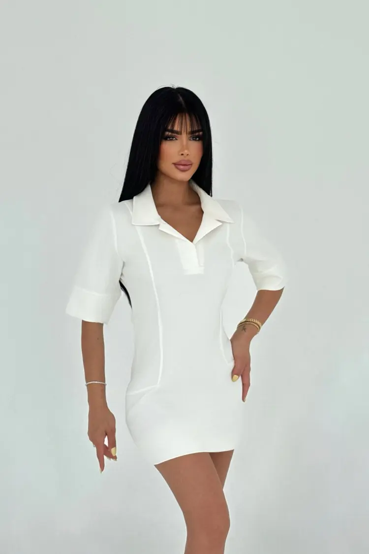 Shirt Collar Dress - Brand: EYYO ATELIER - Women's Clothing Wholesale - Globality Store