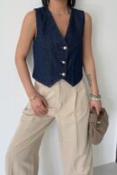 Buttoned Vest - Brand: XLove - Women's Clothing Wholesale - Globality Store