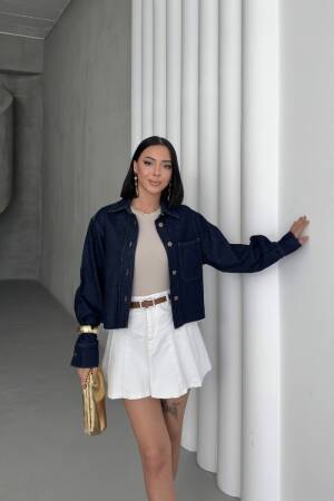 Short Pocket Denim Jacket - Brand: XLove - Women's Clothing Wholesale - Globality Store