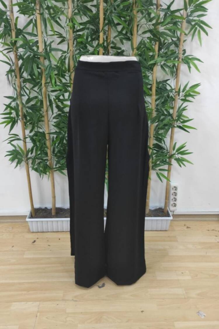 Women's High Waist Side Zipper Slit Wide Leg Aerobin Pants