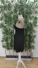 Women's Moon Pattern Viscose Dress With Rope Strap - Black - Brand: Janes - Women's Clothing Wholesale - Globality Store