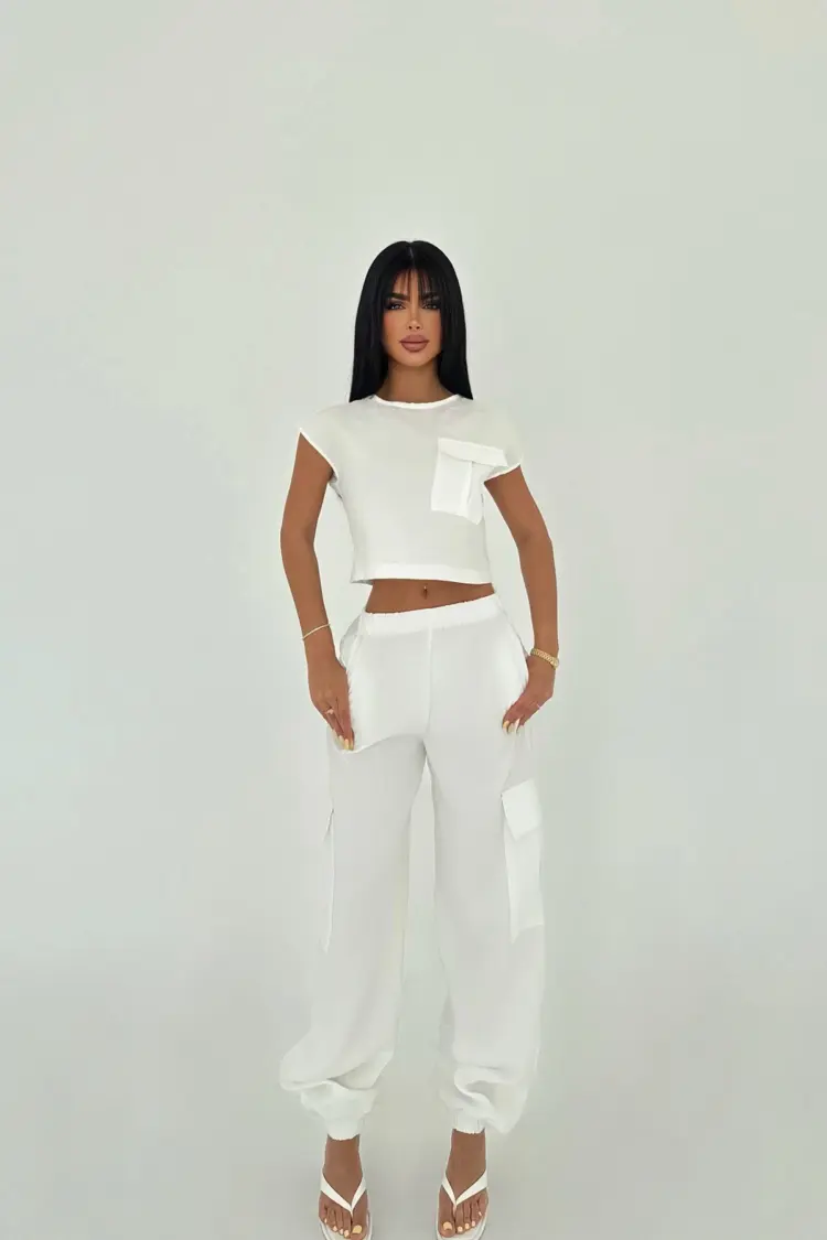 Pocket Detail Trouser Suit - Brand: EYYO ATELIER - Women's Clothing Wholesale - Globality Store