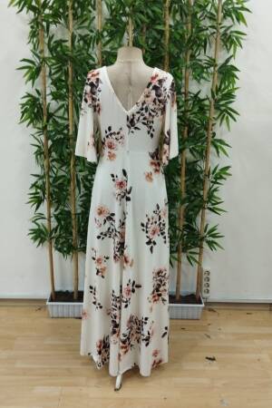 Women's Short Sleeve V-Neck Floral Print Suprem Dress