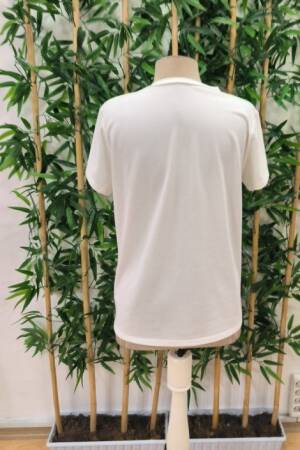 Women's Short Sleeve Crew Neck Cat Printed Suprem Blouse - White - Brand: Janes - Women's Clothing Wholesale - Globality Store