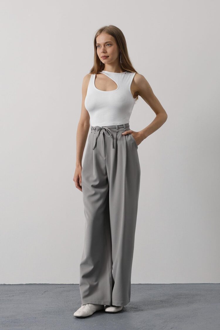 Pleated Lace-up Oversize Pants - Brand: Reyon - Women's Clothing Wholesale - Globality Store