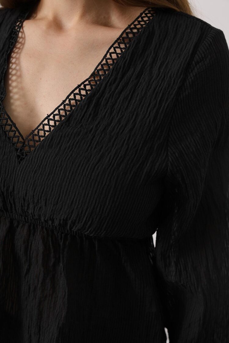 V-Neck Lace Blouse