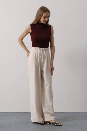 Pleated Lace Oversize Pants - Brand: Reyon - Women's Clothing Wholesale - Globality Store