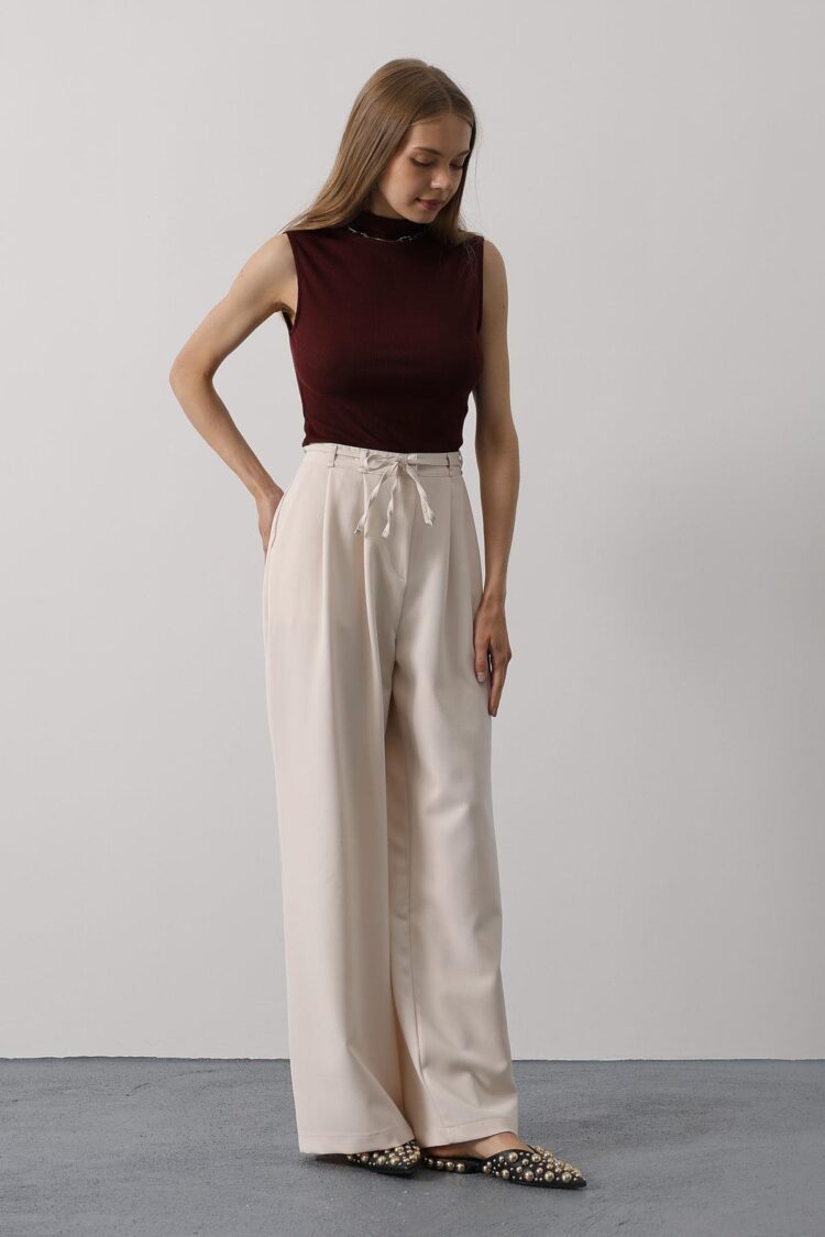 Pleated Lace Oversize Pants - Brand: Reyon - Women's Clothing Wholesale - Globality Store