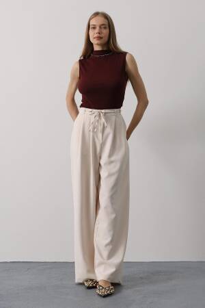 Pleated Lace Oversize Pants - Brand: Reyon - Women's Clothing Wholesale - Globality Store
