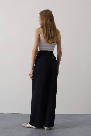Pleated Lace Oversize Pants - Navy - Brand: Reyon - Women's Clothing Wholesale - Globality Store