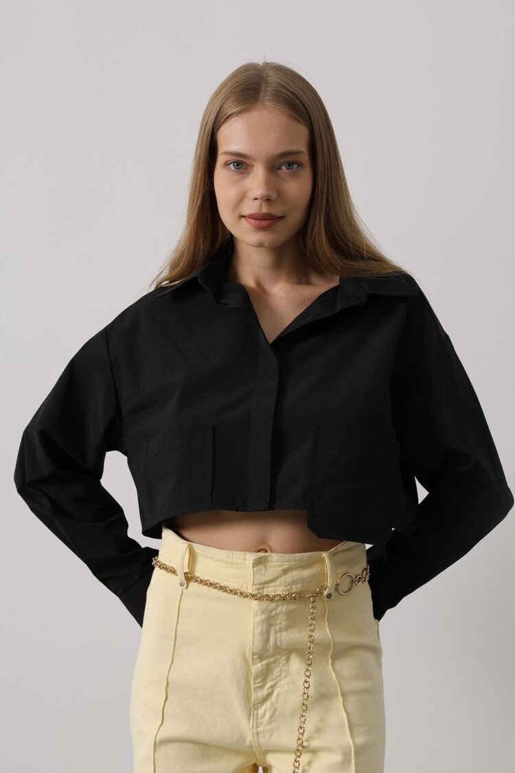 Short Size Double Pocket Shirt - Brand: Reyon - Women's Clothing Wholesale - Globality Store