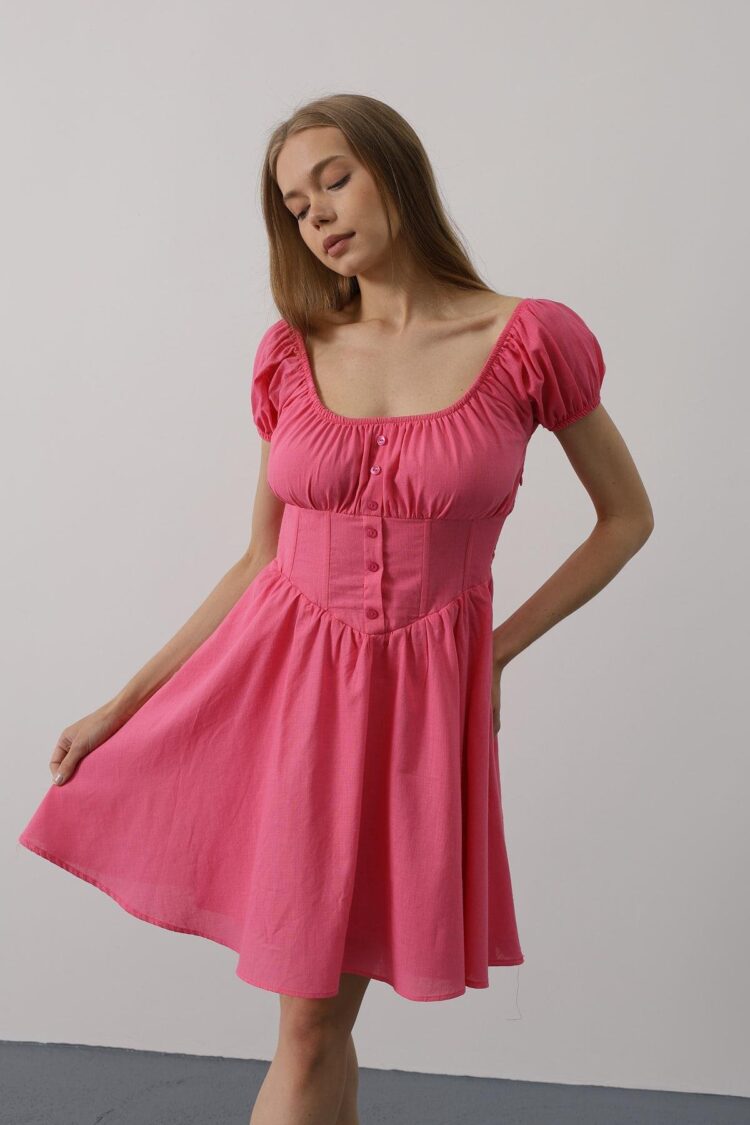 Mini Dress With Waist Corset - Brand: Reyon - Women's Clothing Wholesale - Globality Store