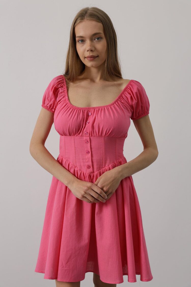 Mini Dress With Waist Corset