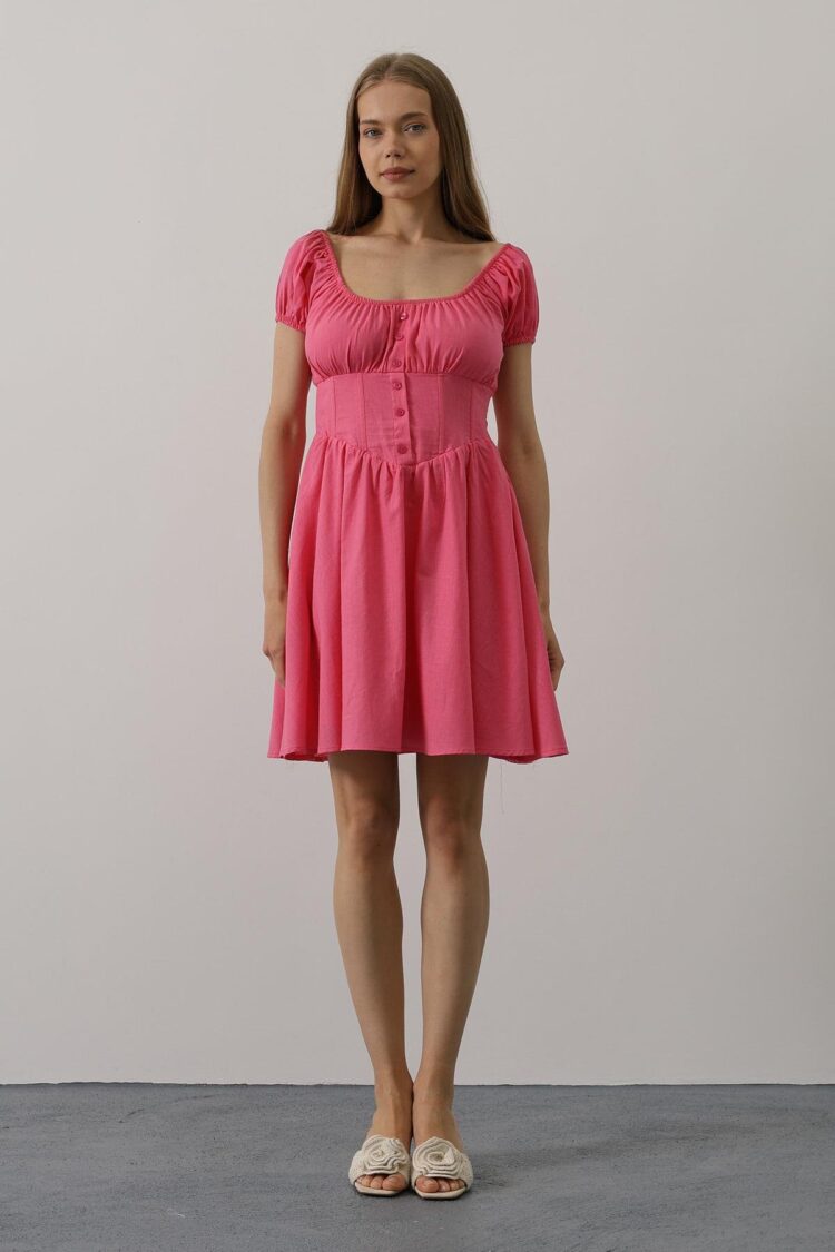 Mini Dress With Waist Corset