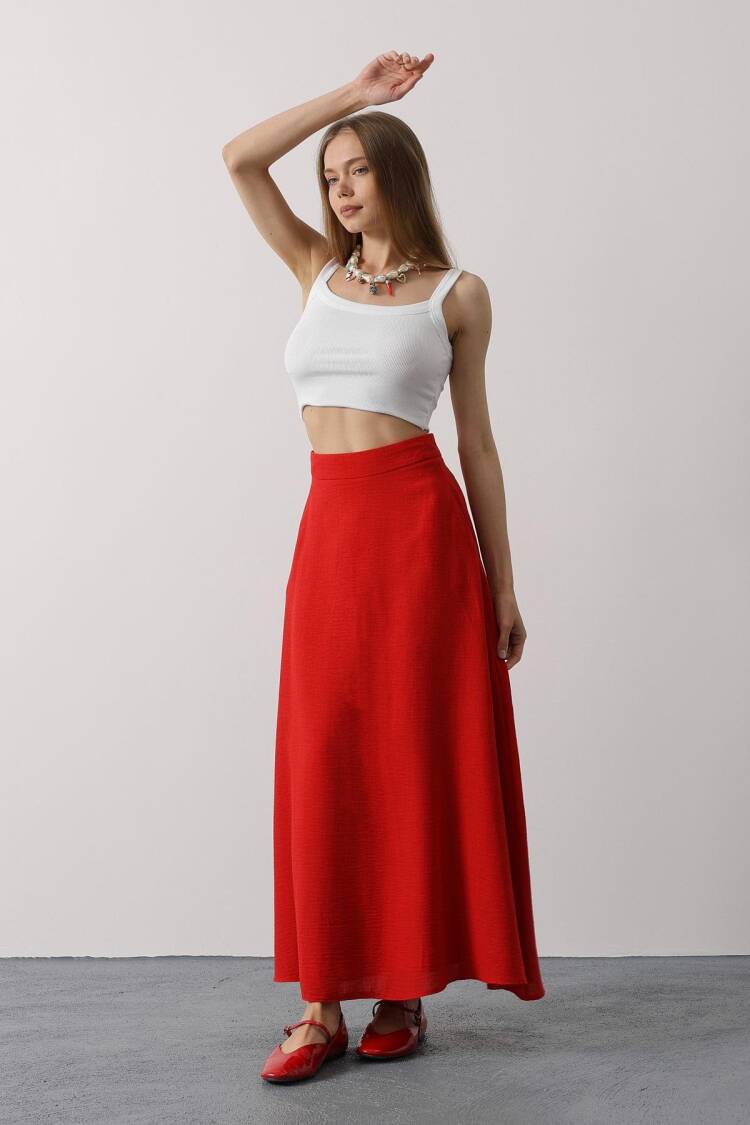 Linen Skirt - Brand: Reyon - Women's Clothing Wholesale - Globality Store