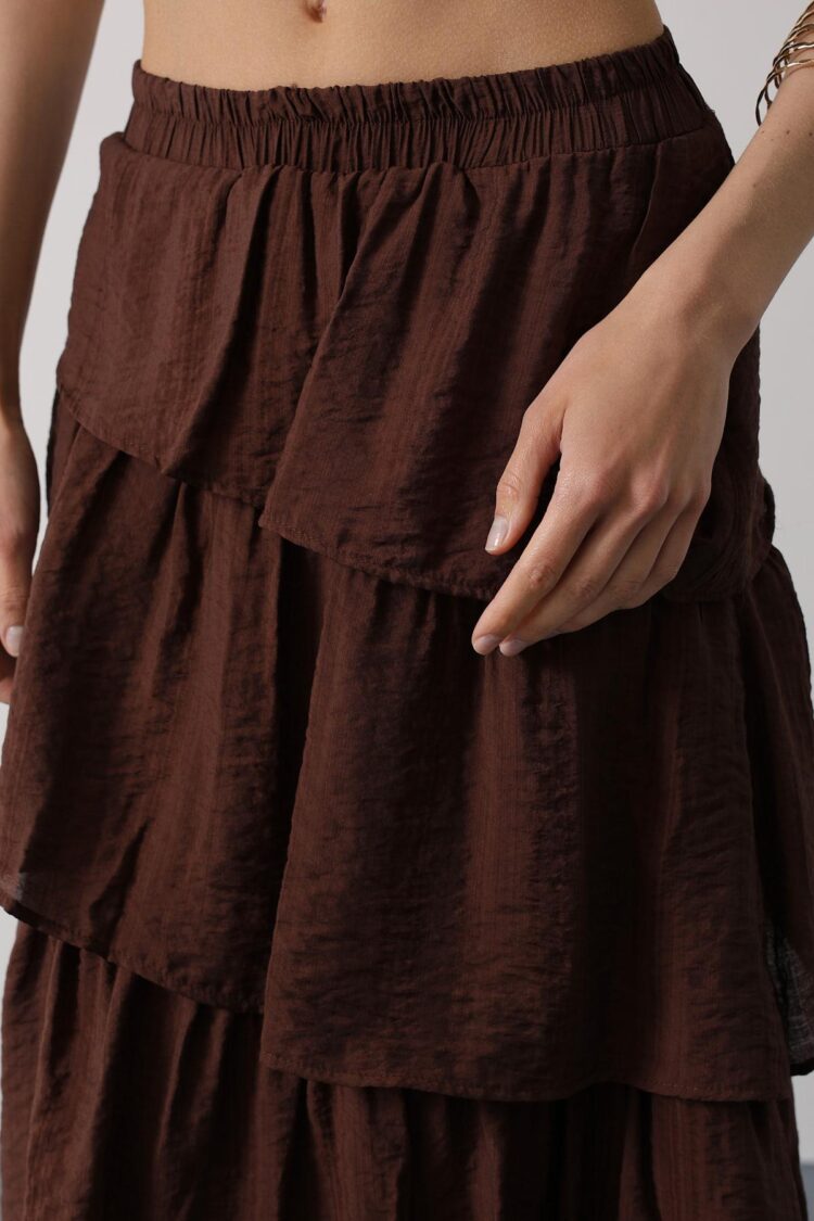 Pleated Cut Long Skirt