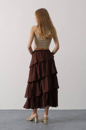 Pleated Cut Long Skirt - Brand: Reyon - Women's Clothing Wholesale - Globality Store