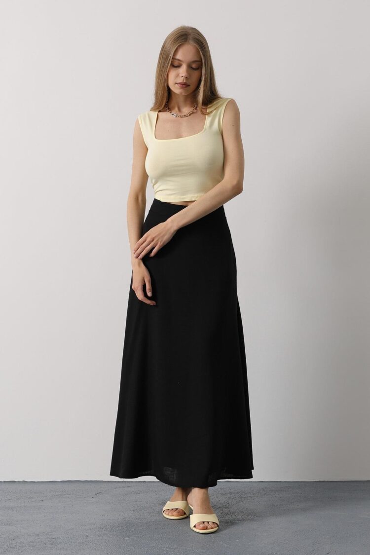 Linen Skirt - Brand: Reyon - Women's Clothing Wholesale - Globality Store