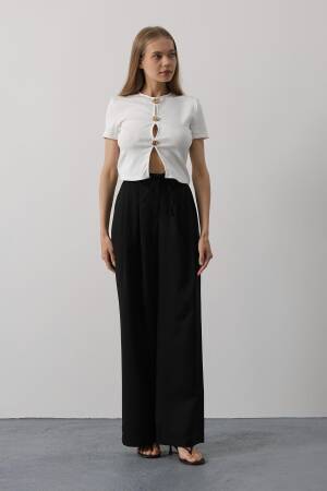 Pleated Lace Oversize Pants - Brand: Reyon - Women's Clothing Wholesale - Globality Store