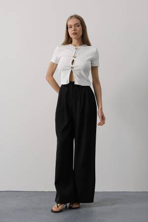 Pleated Lace Oversize Pants - Brand: Reyon - Women's Clothing Wholesale - Globality Store
