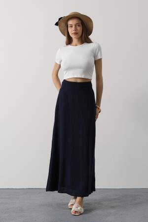 Linen Skirt - Brand: Reyon - Women's Clothing Wholesale - Globality Store