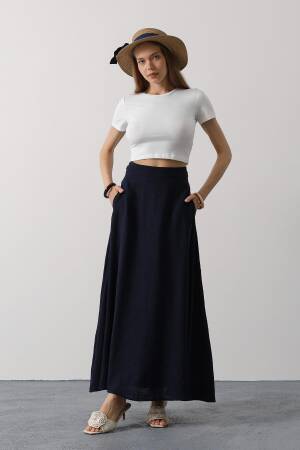 Linen Skirt - Brand: Reyon - Women's Clothing Wholesale - Globality Store