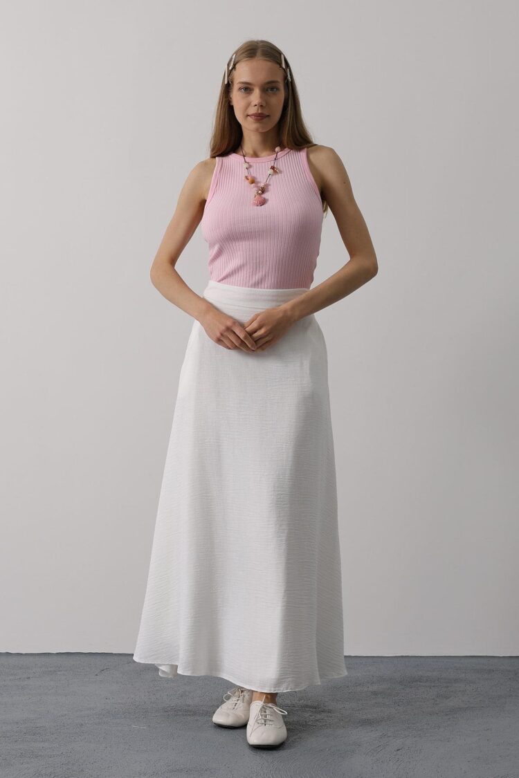 Linen Skirt - Brand: Reyon - Women's Clothing Wholesale - Globality Store