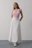 Linen Skirt - Brand: Reyon - Women's Clothing Wholesale - Globality Store